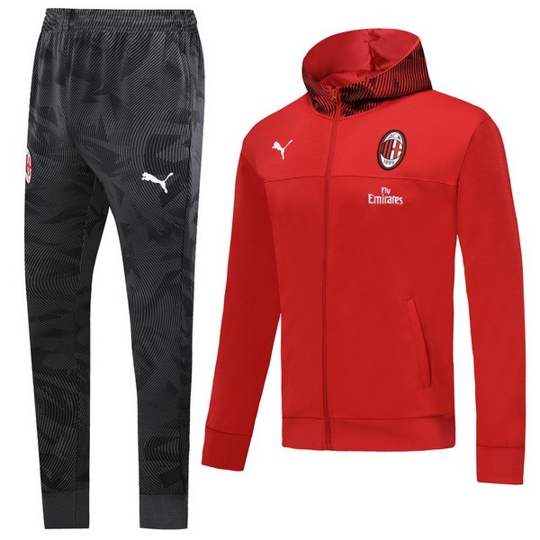 Chandal Del AC Milan 2019-2020 Gris Rojo